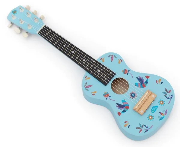 גיטרת עץ תכלת לילדים מבית מרמלדה מוזיקה