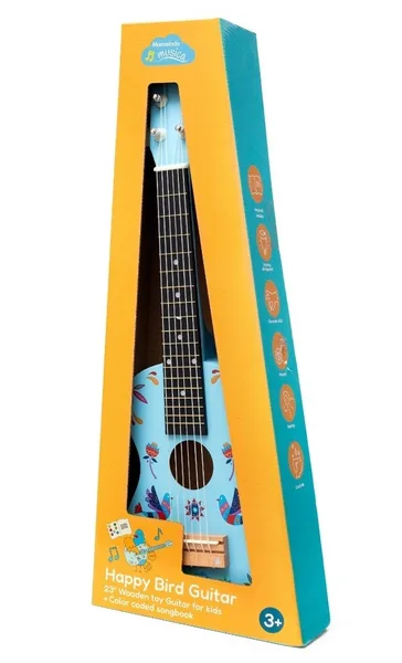גיטרת עץ תכלת לילדים מבית מרמלדה מוזיקה